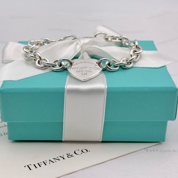 Tiffany & Co. Return to Tiffany Heart Tag Bracelet Sterling Silver 925 Gift Box - Picture 8 of 13
